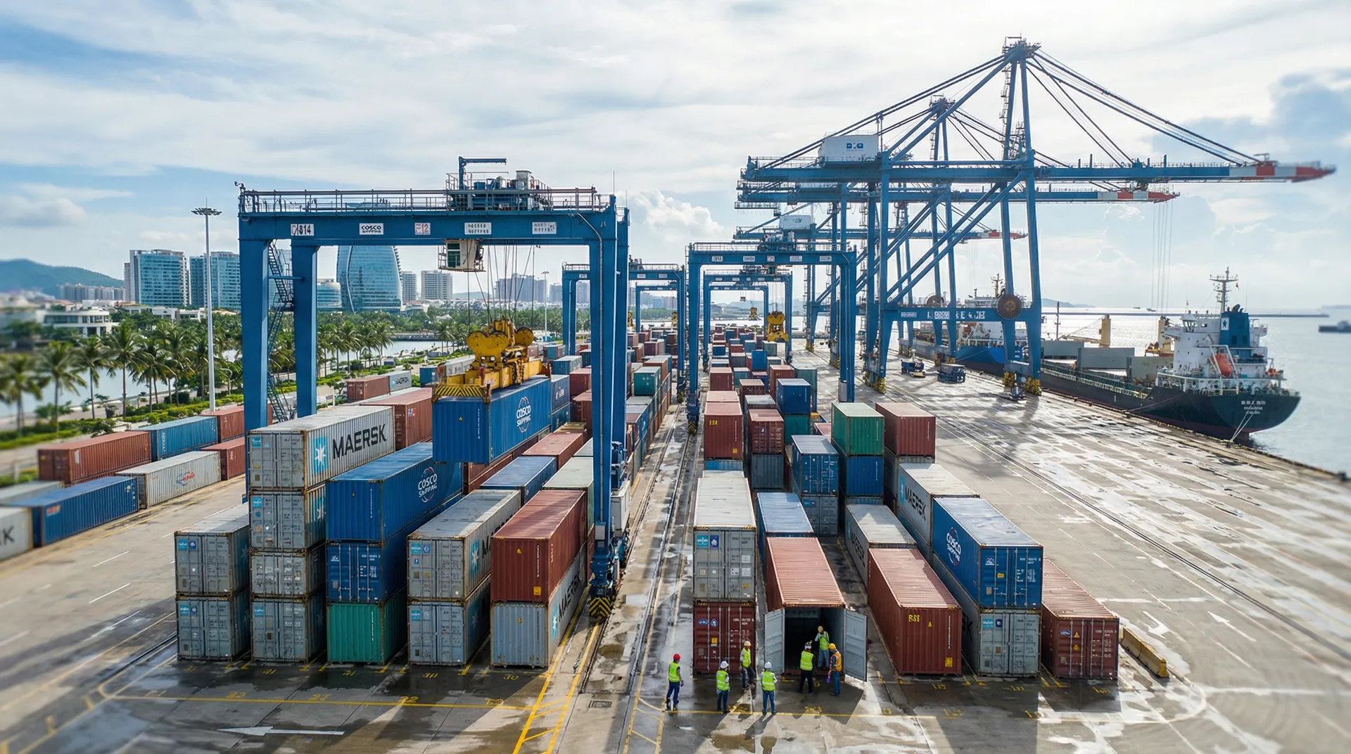 中国通过海南港加快贸易