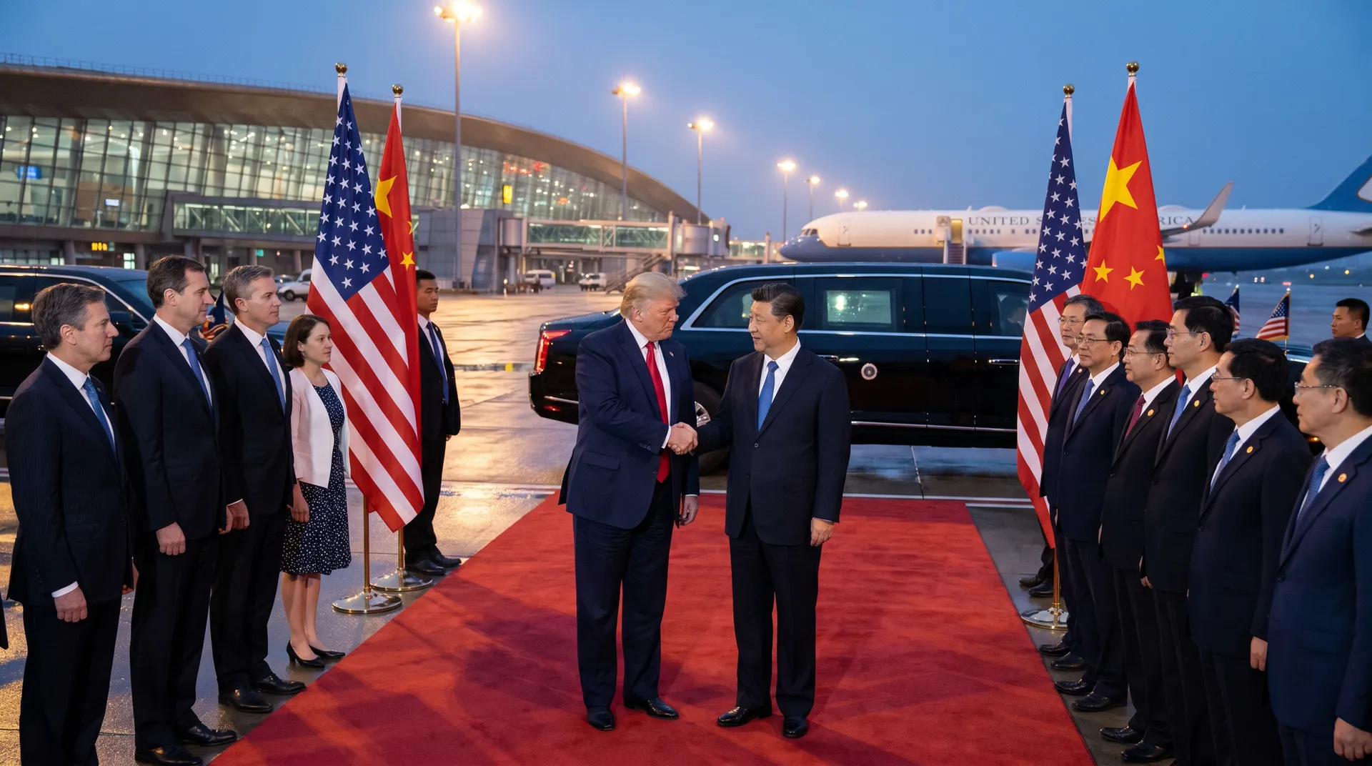 特朗普和习近平在北京：关税被冻结，没有交易