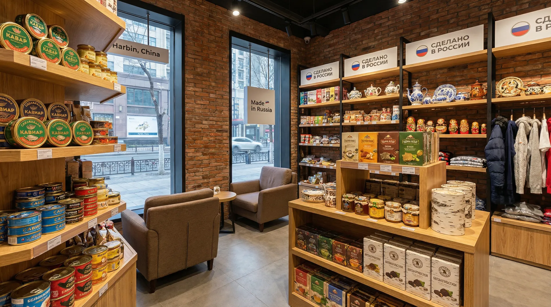 俄罗斯制造零售店在哈尔滨开业